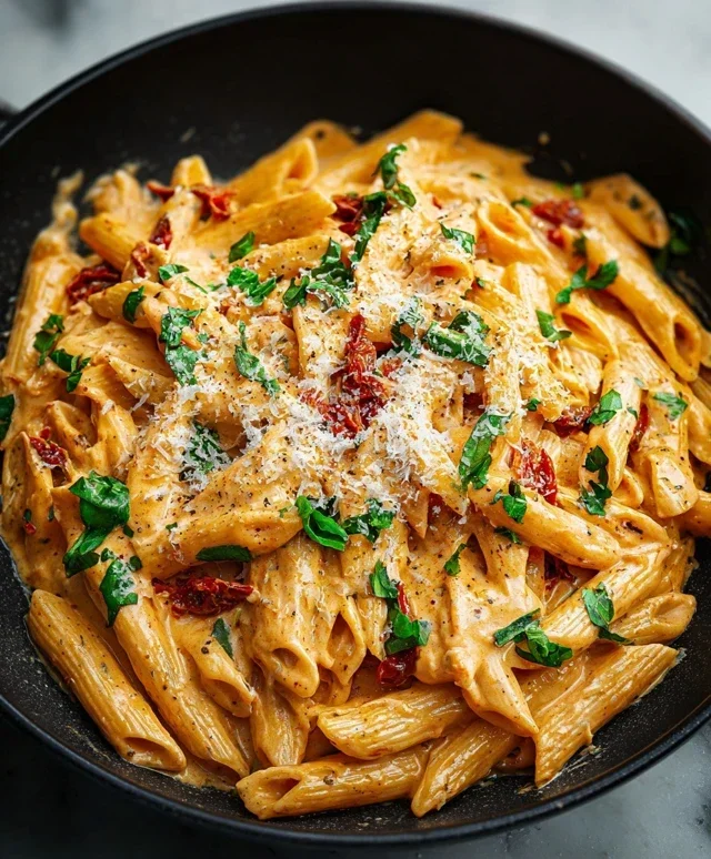 Vegan Creamy Sun Dried Tomato Pasta Recipe