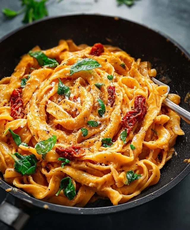Vegan Creamy Sun Dried Tomato Pasta Recipe
