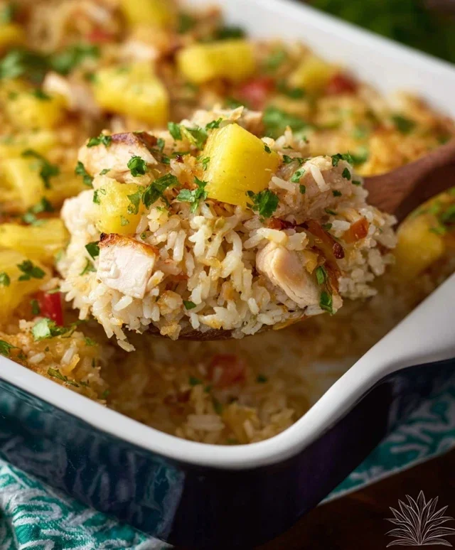 Aloha Pineapple Chicken Rice Casserole