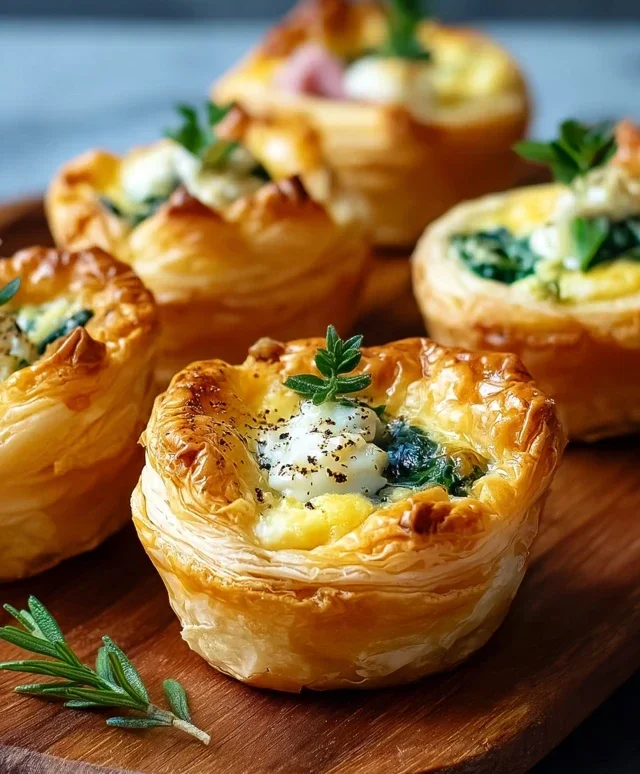 Savory Puff Pastry Cups