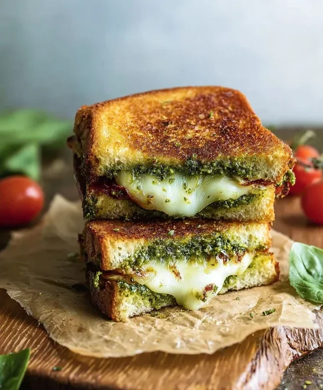 Sourdough Pesto Grilled Cheese