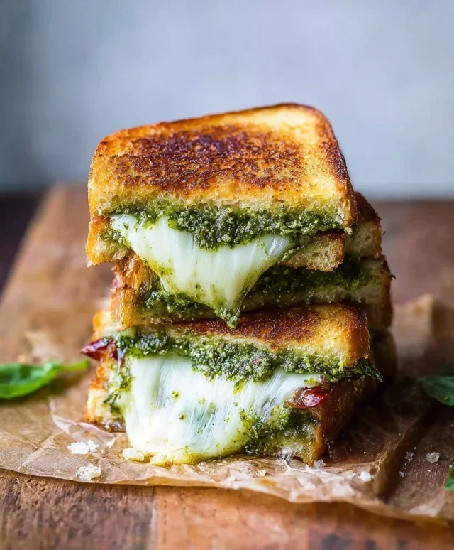 Sourdough Pesto Grilled Cheese