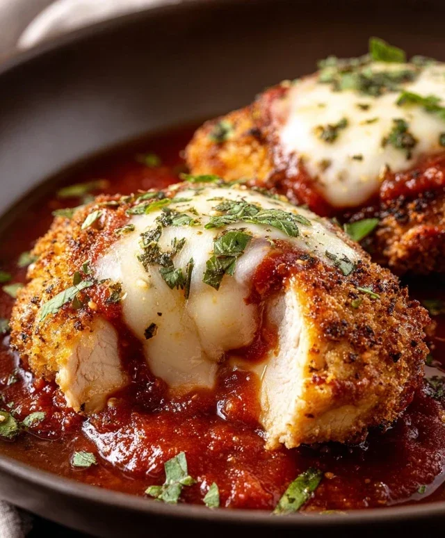 Stuffed Chicken Parmesan Dish