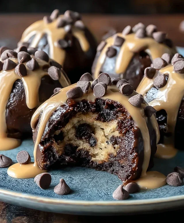 Chocolate Chip Cookie Dough Brownie Bombs