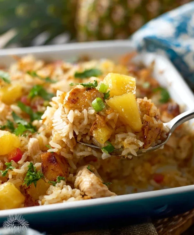 Aloha Pineapple Chicken Rice Casserole