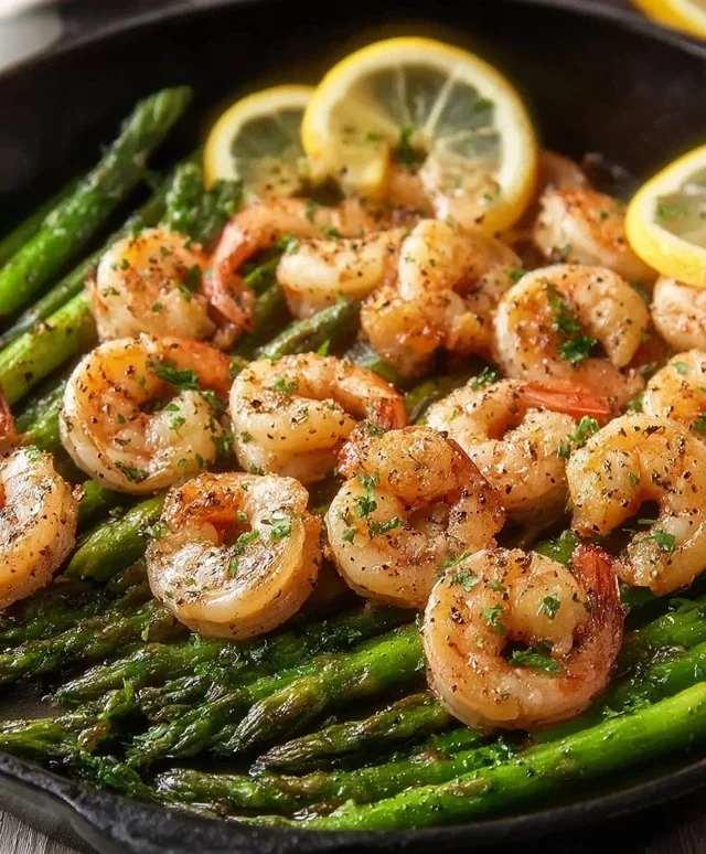 Lemon Garlic Shrimp and Asparagus (20-Minutes)