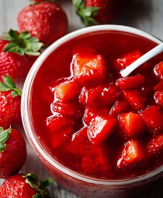 Fresh Strawberry Sauce (Strawberry Topping)