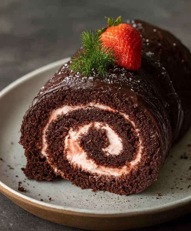 Easy Chocolate Swiss Roll