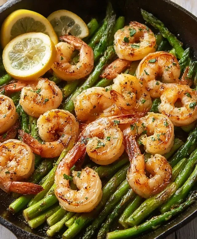 Lemon Garlic Shrimp and Asparagus (20-Minutes)