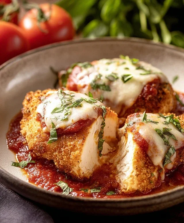 Stuffed Chicken Parmesan Dish