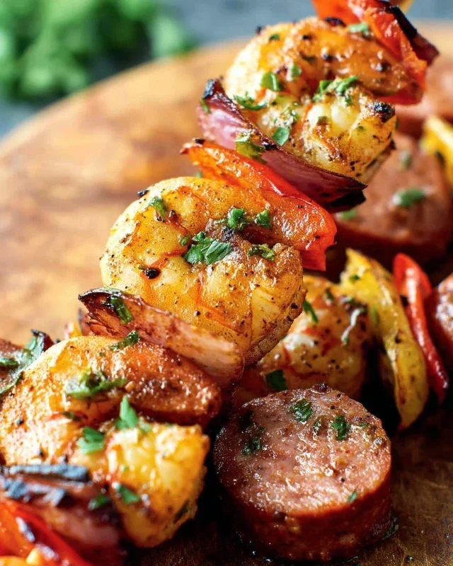 Sausage and Shrimp Kabobs