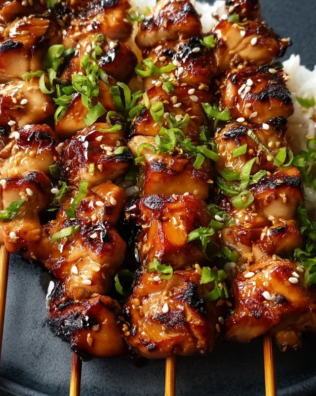 Sticky Bourbon Extract Extract Chicken Skewers