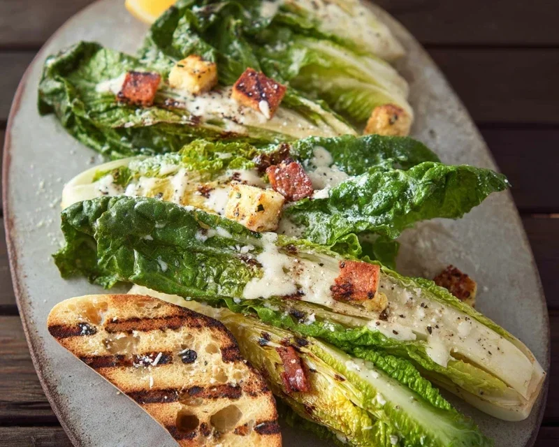 Grilled Romaine Caesar Salad Recipe