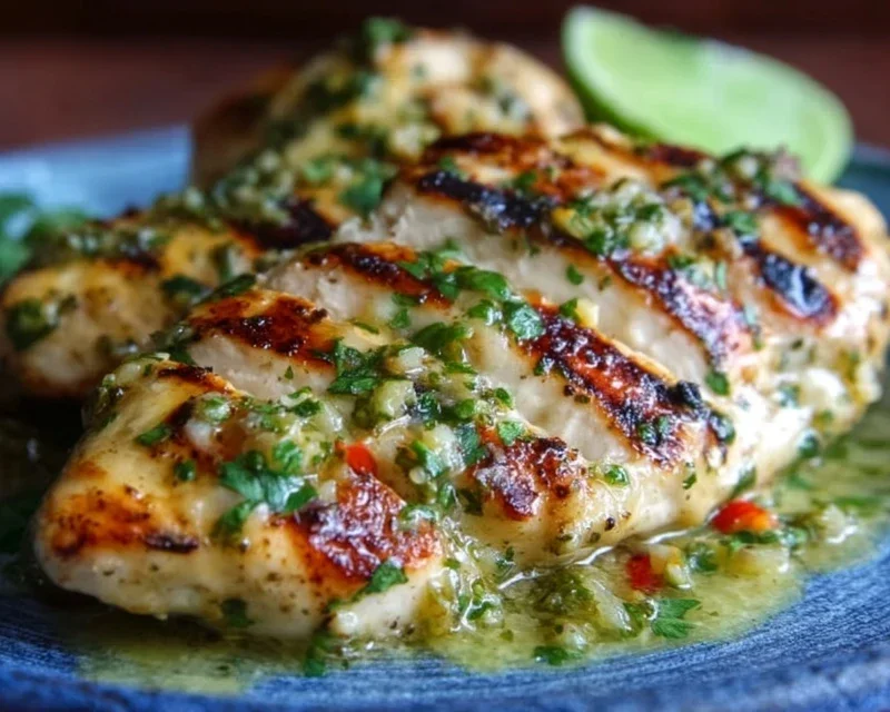 Grilled Salsa Verde Chicken with Pepper Jack