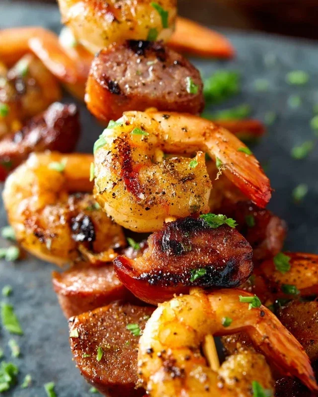 Sausage and Shrimp Kabobs
