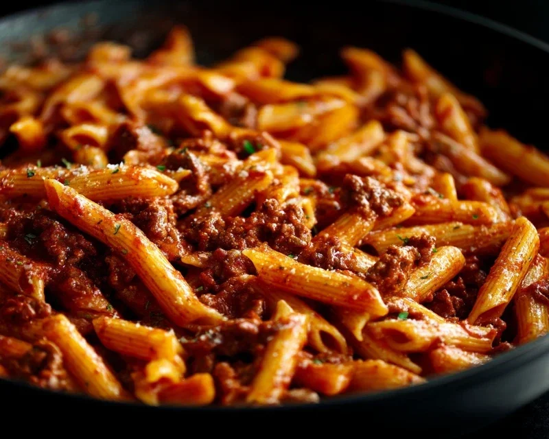 Beef Pasta in Tomato Sauce {Beef Ragu Pasta}