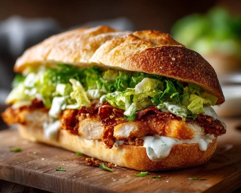 Crispy Chicken Caesar Sandwich
