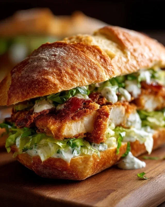 Crispy Chicken Caesar Sandwich