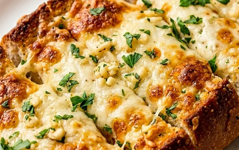 BEST CHEESY GARLIC BREAD RECIPE