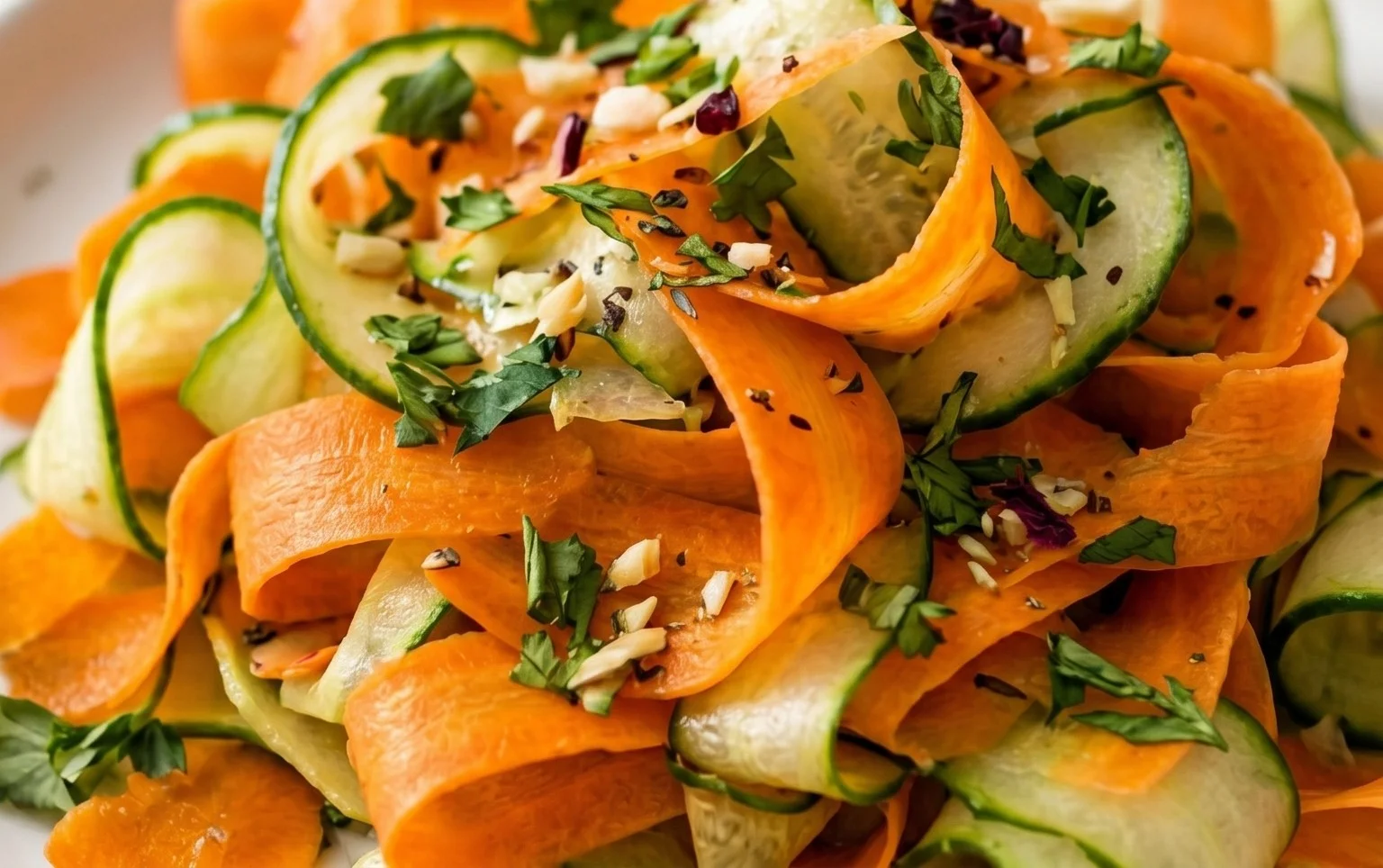 Carrot and Cucumber Ribbon Salad