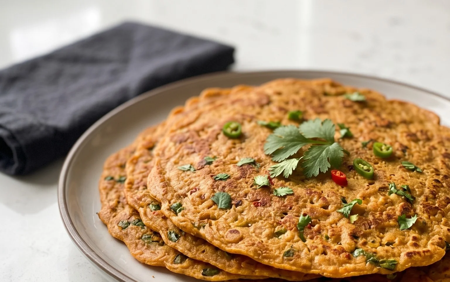 Masoor Dal Chilla | Savory Red Lentil Pancakes