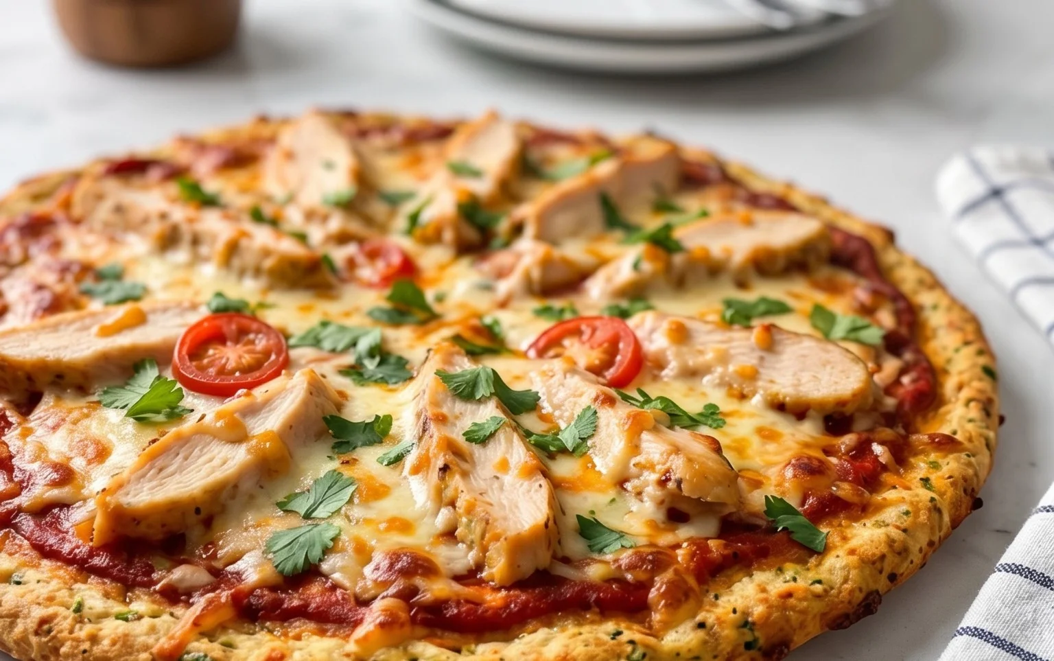 Chicken Crust Pizza (Low Carb + High Protein