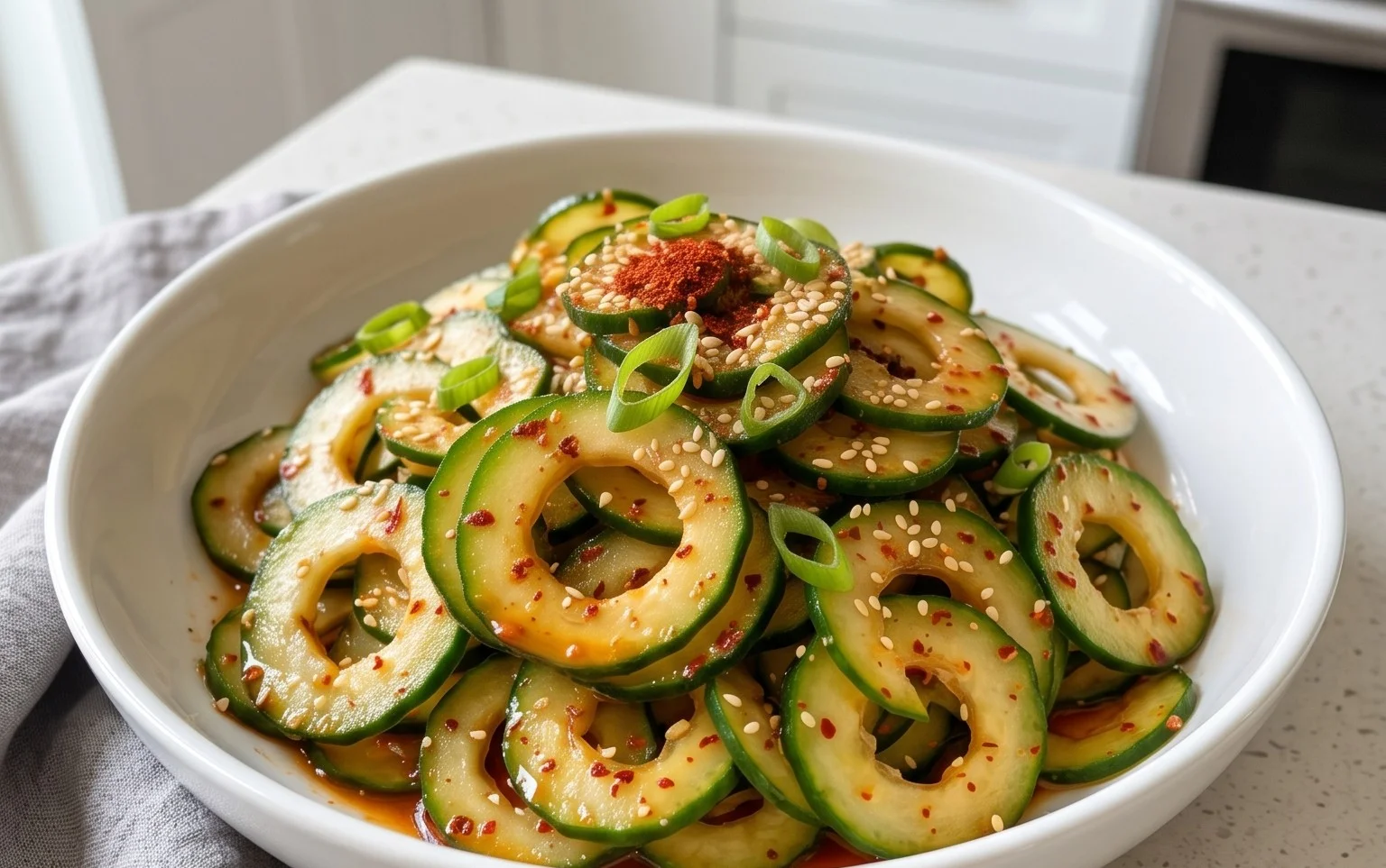 Spiral Cucumber Salad: Korean-Inspired Recipe