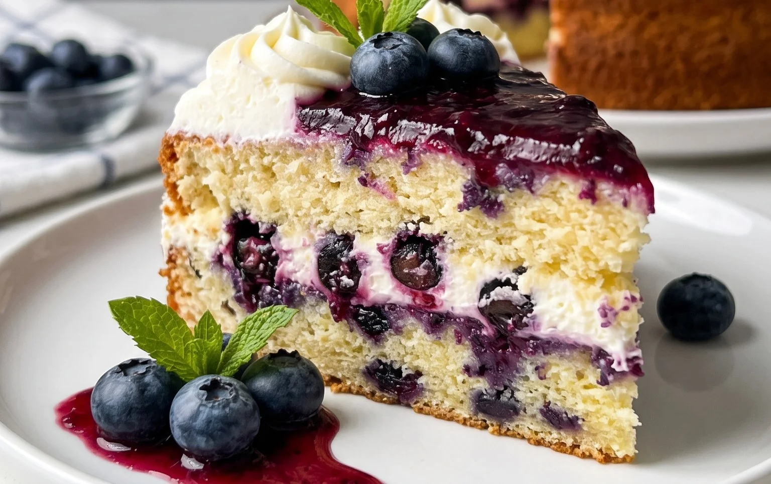 Nova Scotia Blueberry Cream Cake
