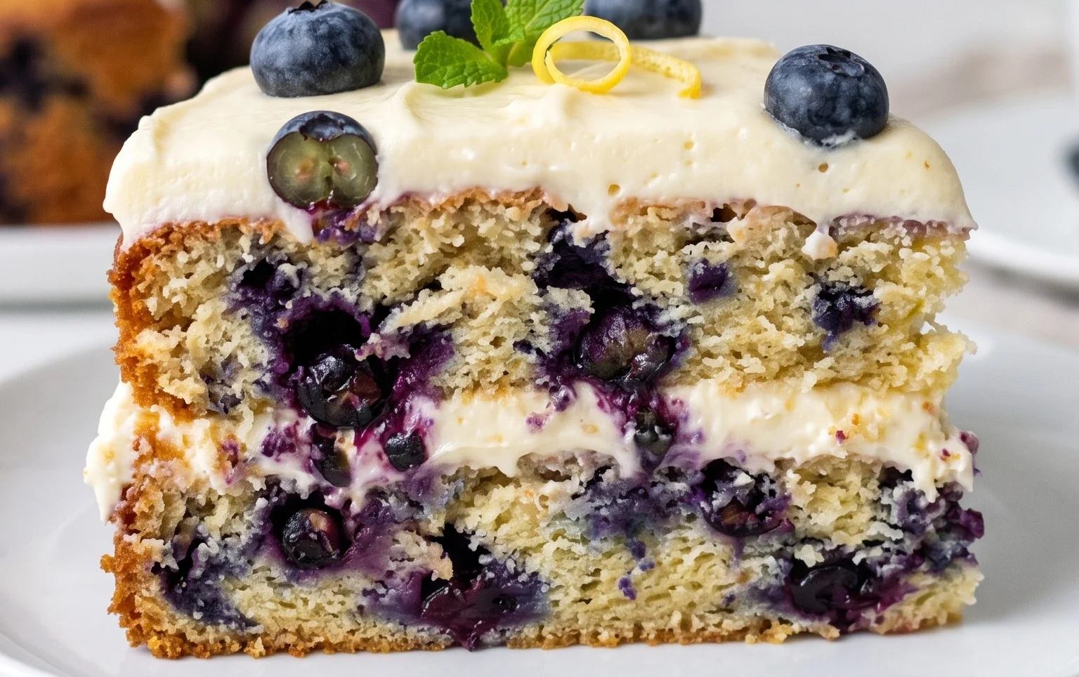 Nova Scotia Blueberry Cream Cake