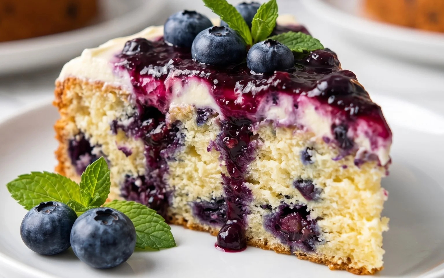 Nova Scotia Blueberry Cream Cake