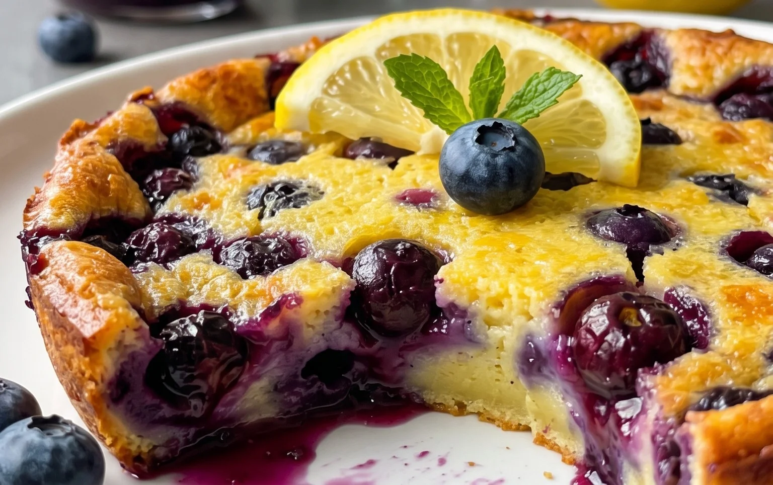 Lemon Blueberry Clafoutis