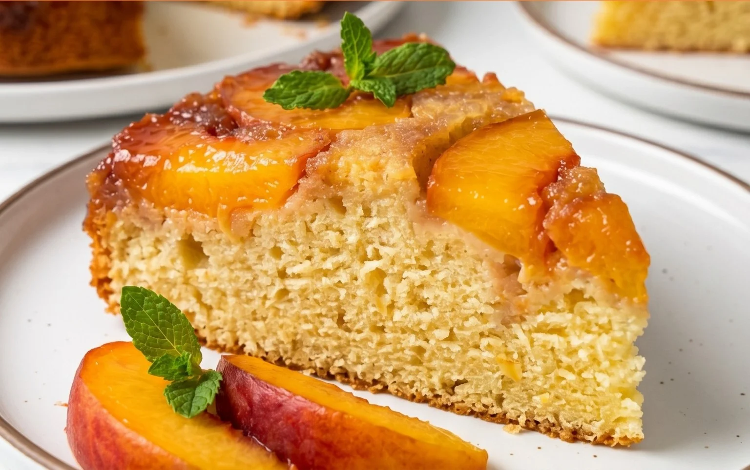 Peach Upside-Down Cake Recipe