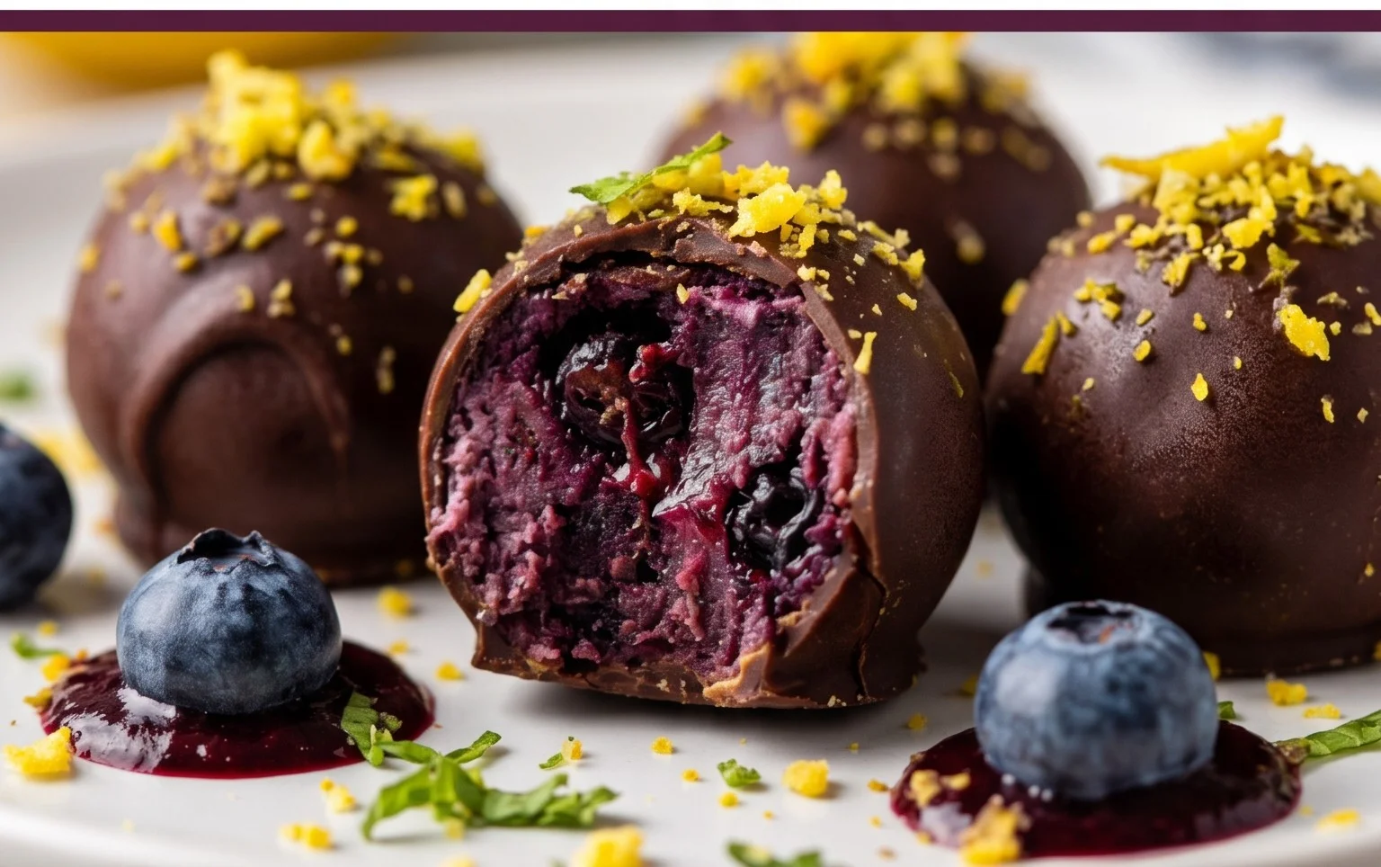 LEMON BLUEBERRY TRUFFLES
