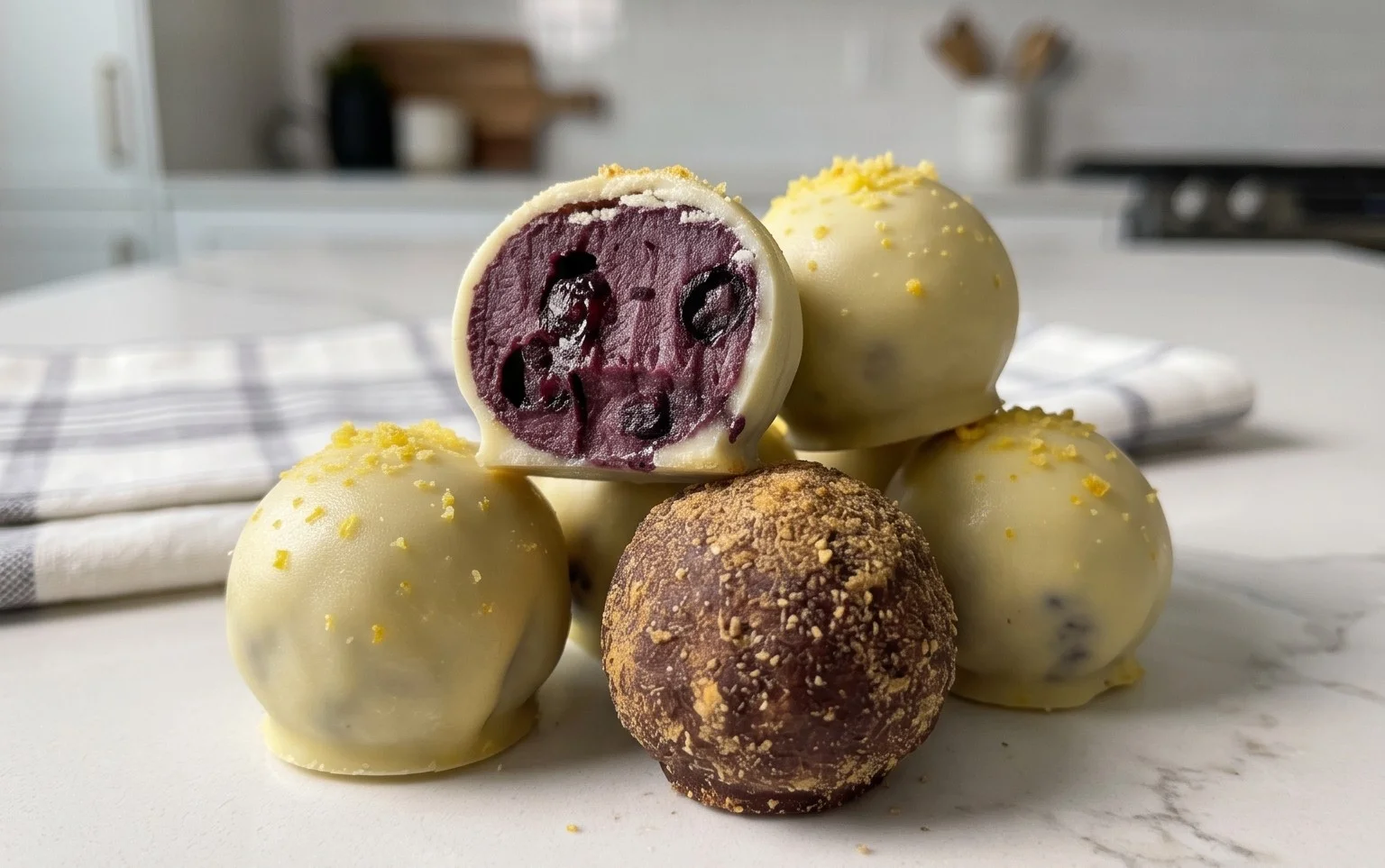 LEMON BLUEBERRY TRUFFLES