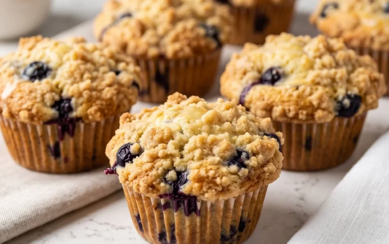 Lemon Blueberry Streusel Muffins