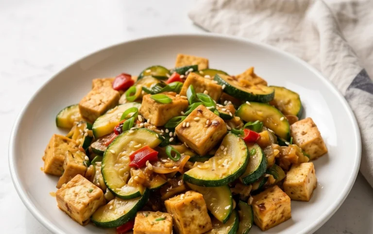 Zucchini Stir Fry With Tofu (Vegan)