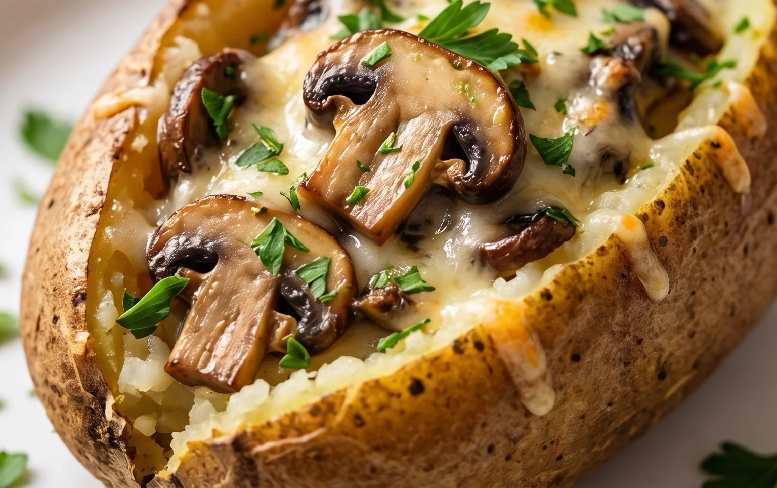 The Ultimate Stuffed Baked Potatoes with Mushrooms