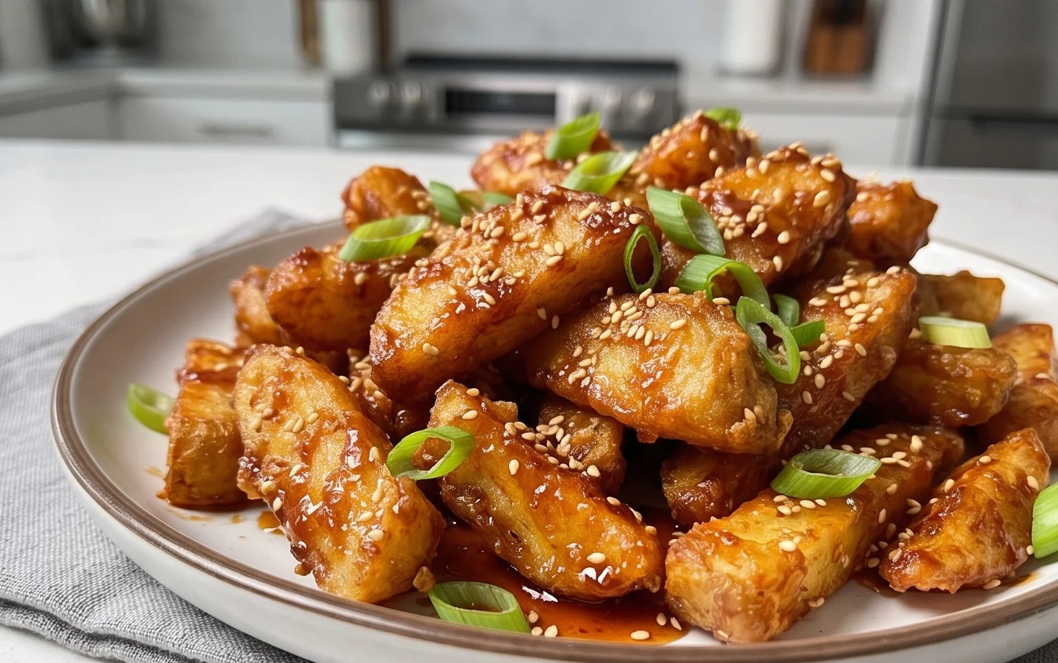 Crispy Honey Chilli Potatoes