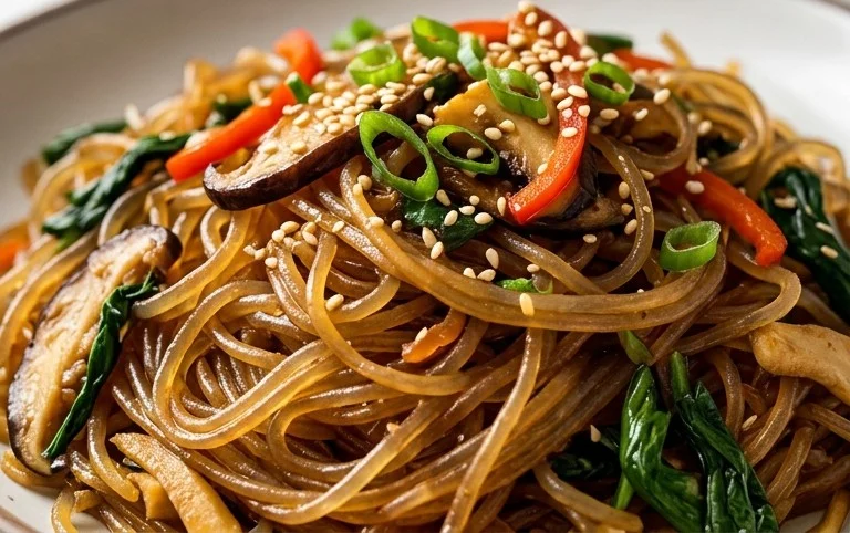 Japchae (Korean Glass Noodle Stir Fry)