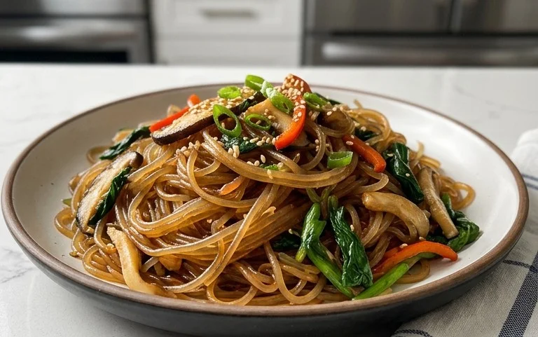 Japchae (Korean Glass Noodle Stir Fry)