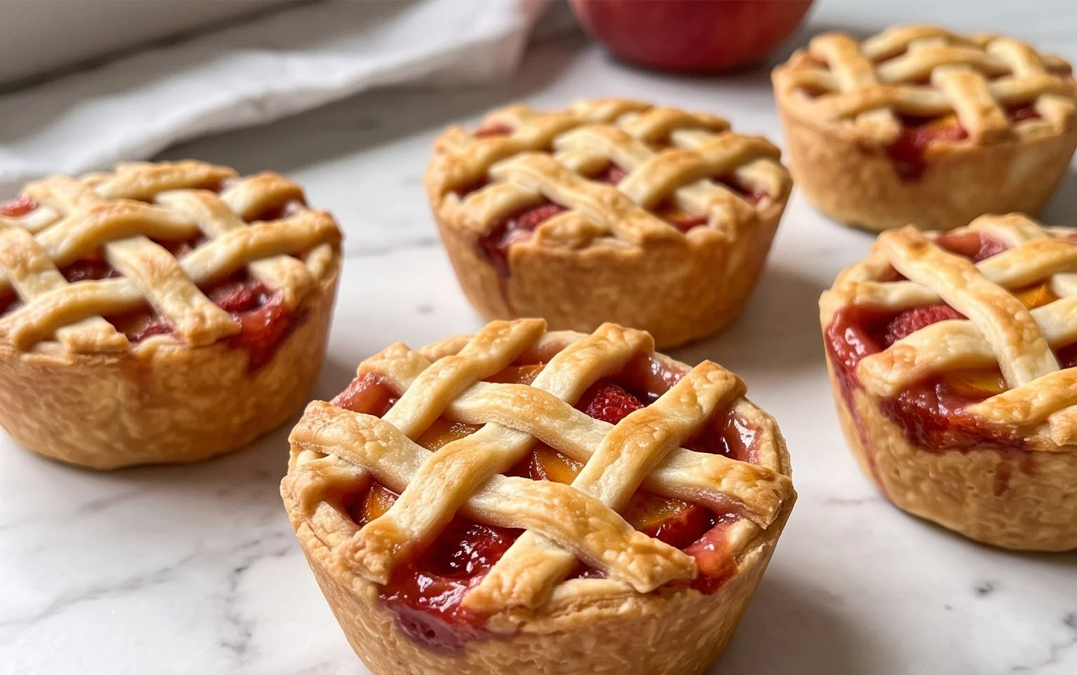 Strawberry Peach Pie Bites