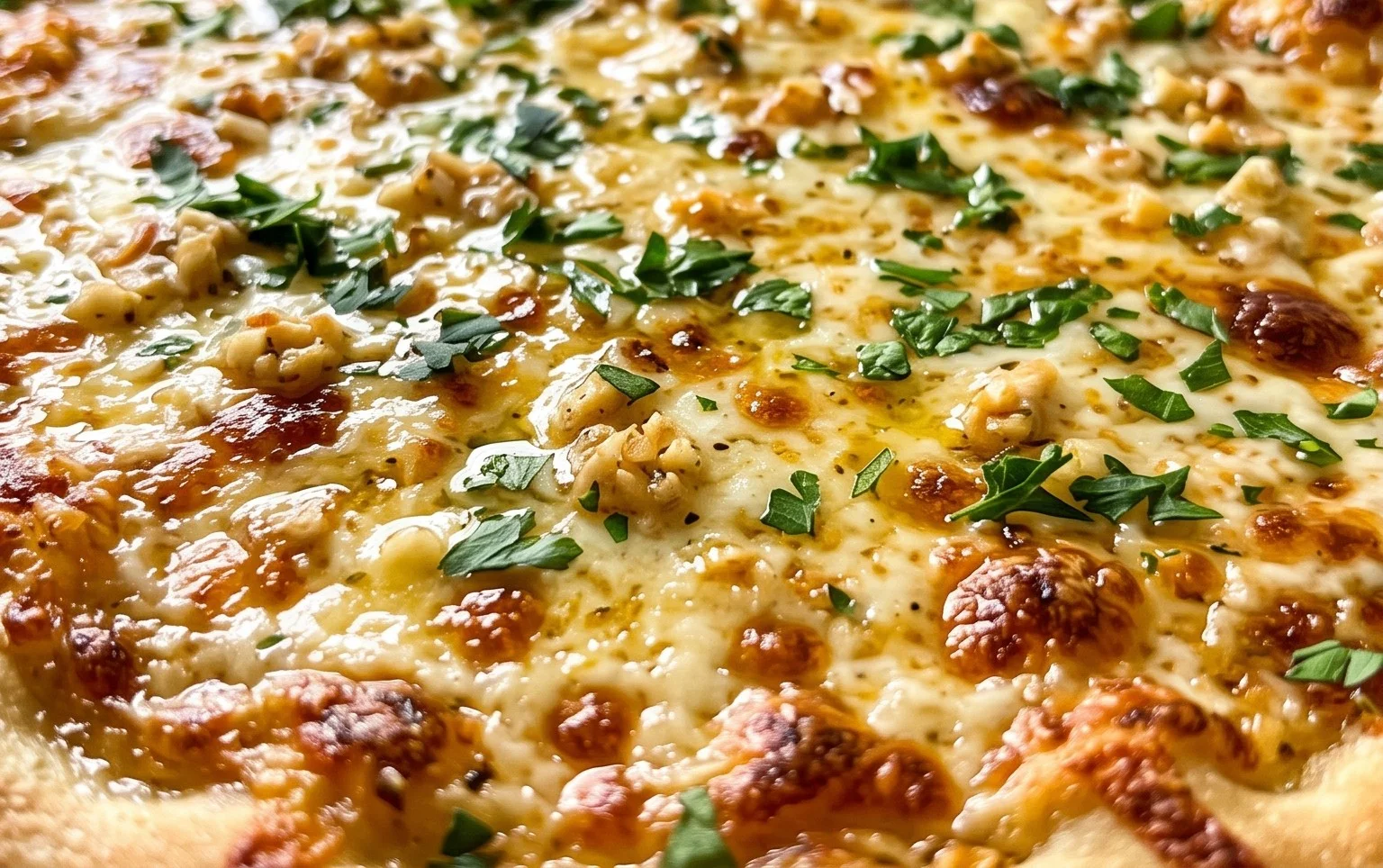 buttery garlic pizza