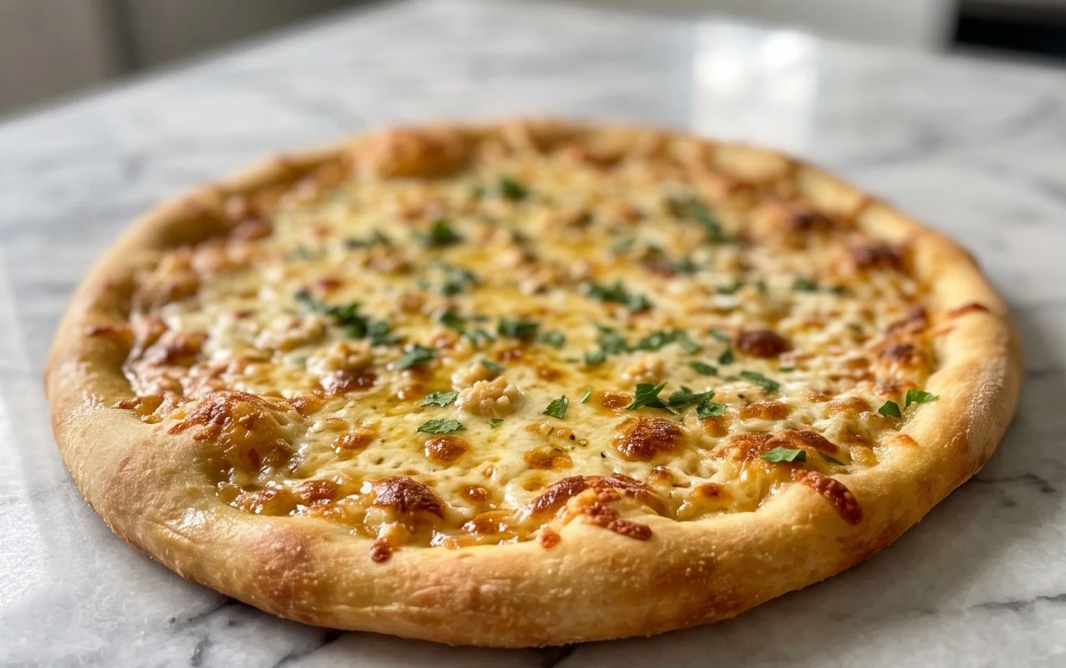 buttery garlic pizza