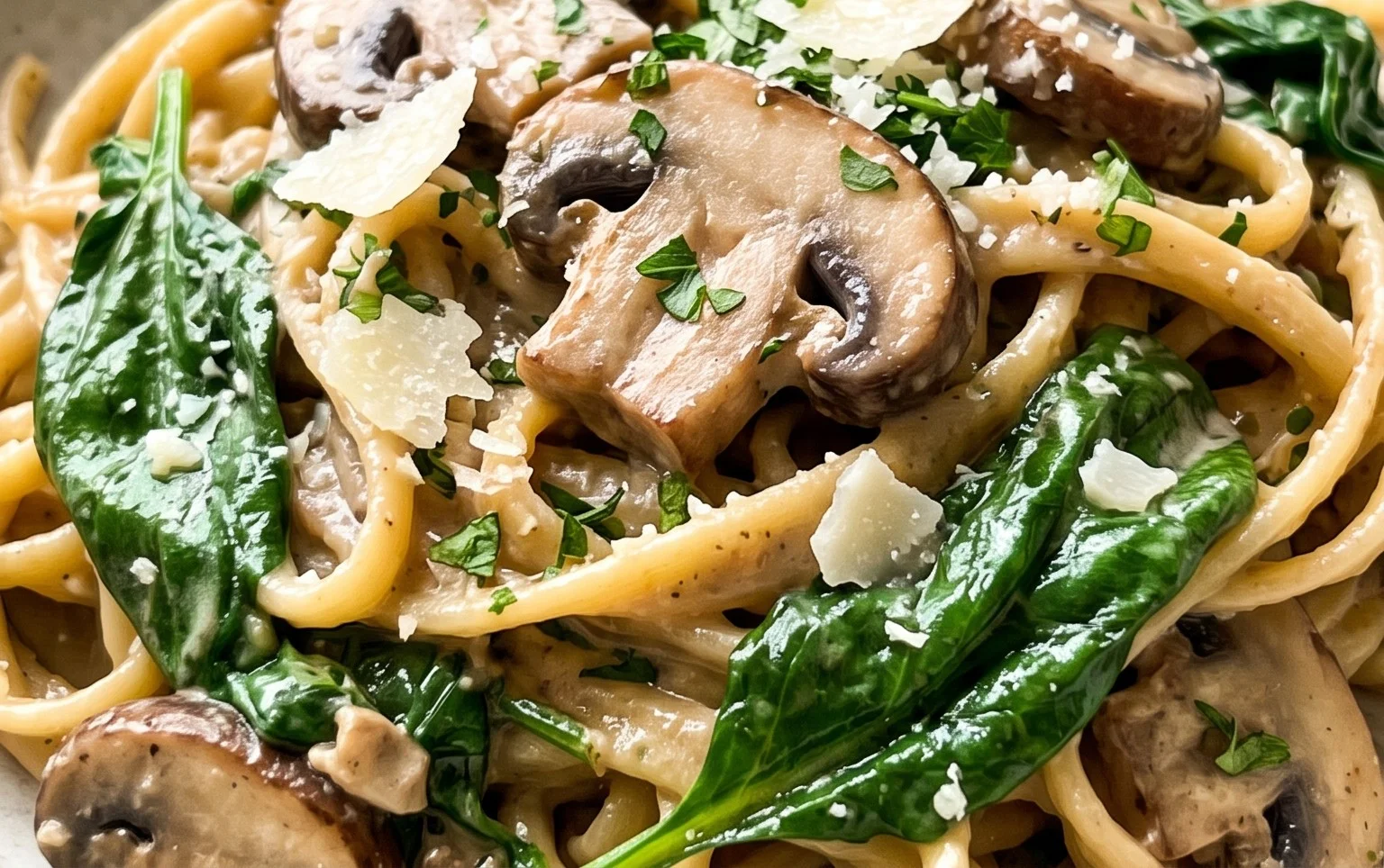 Spinach Mushroom Pasta