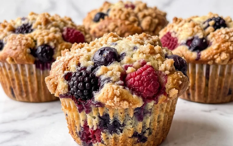 Bakery Style Mixed Berry Muffins | with Frozen Berries