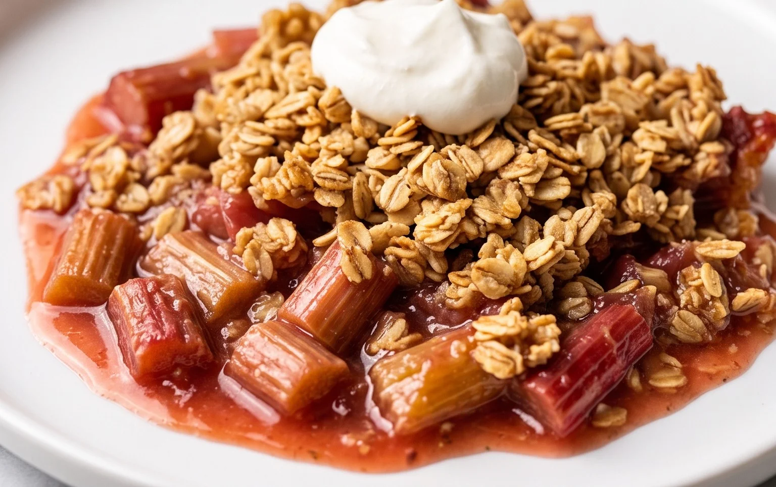 Easy Rhubarb Crisp