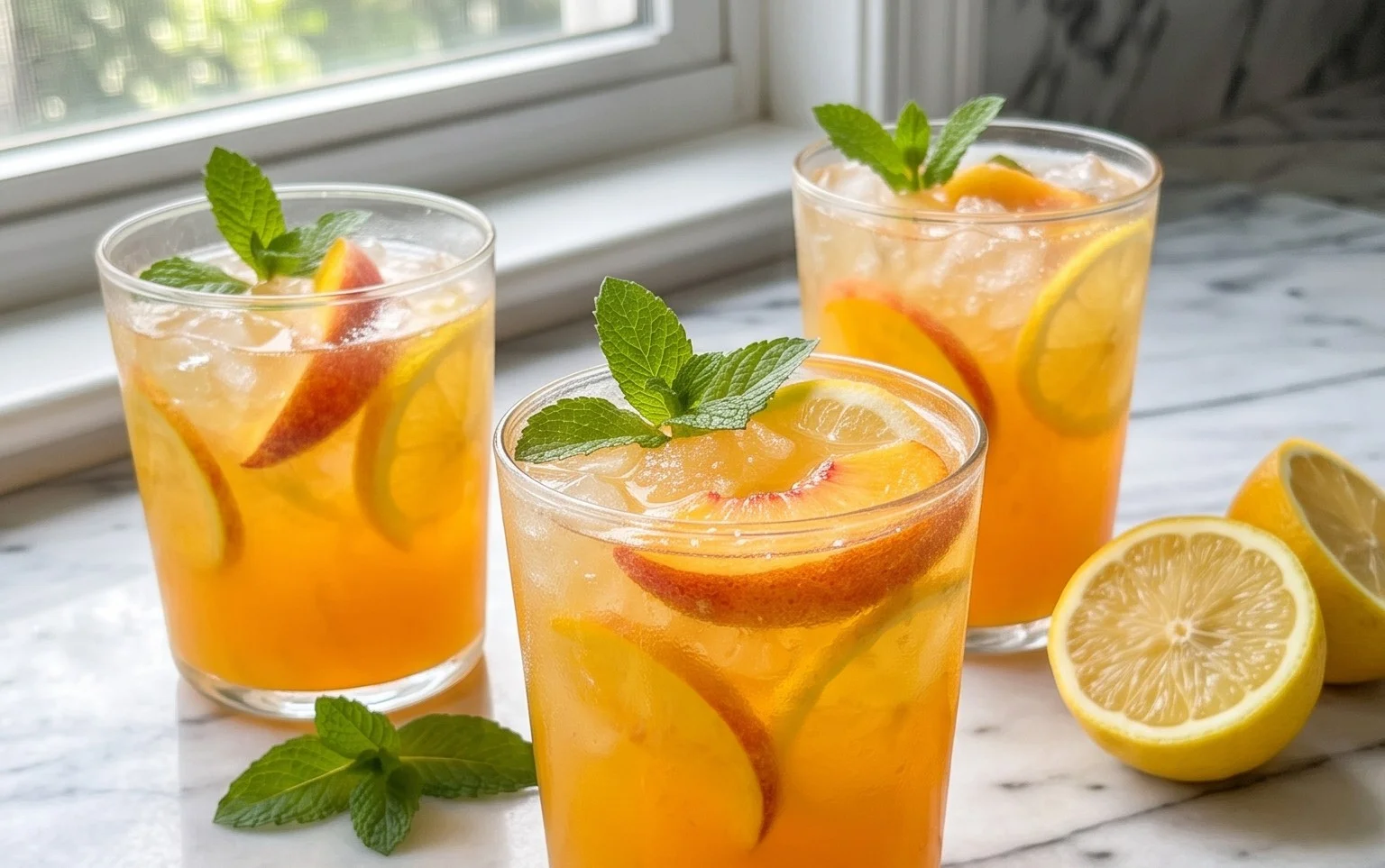 Refreshing Peach Lemonade