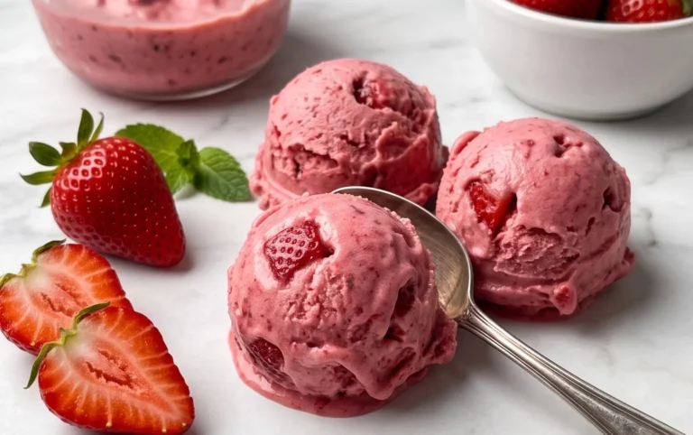 Homemade Strawberry Ice Cream