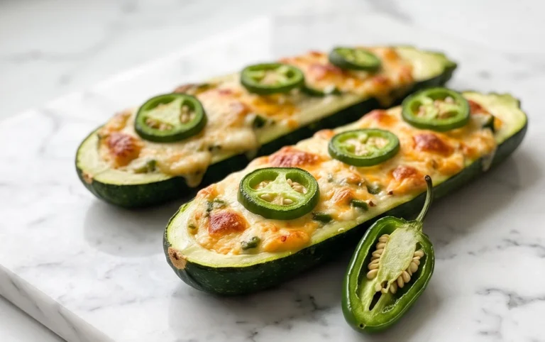 Jalapeno Popper Zucchini Boats