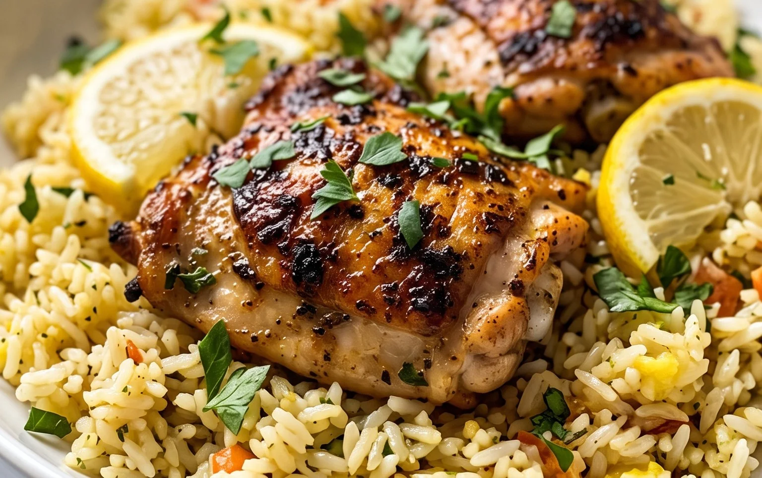 Greek Chicken and Lemon Rice (30 Minutes, One-Pot)